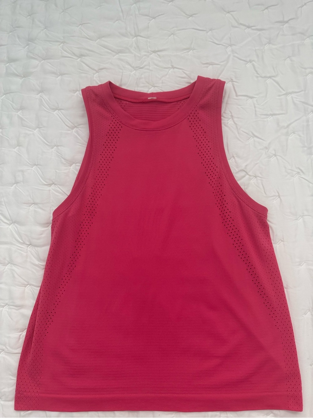 Lululemon Pink Seamless Mesh Workout Tank Top Size 6